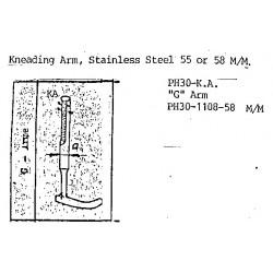 Kneading 'G' Arm Assy SS 58m/M